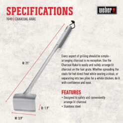 Weber 7649 Stainless Steel Silver Charcoal Rake -Weber 8526717 A V2.eps High 72527.1648675727