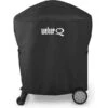 Weber Premium Grill Cover For Q 100/1000 Or 200/2000 Series Gas Grills On Rolling Cart 7113 - Black 1 Weber Premium Grill Cover For Q 100/1000 Or 200/2000 Series Gas Grills On Rolling Cart 7113 - Black -Weber Weber Premium Grill Cover For Q 100 1000 Or 200 2000 Series Gas Grills On Rolling Cart 7113 Black