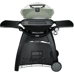 Weber Q 3200 Series Gas Grill, 21700 Btuhr BTU, Liquid Propane, 2 Burner, Aluminum Body, Titanium
