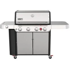 Weber GENESIS S435 Series Gas Grill, 48,000 Btu, Liquid Propane, 4Burner, Enclosed Cabinet Storage