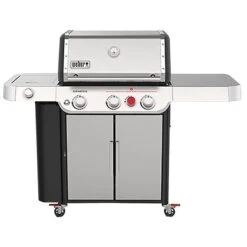 Weber GENESIS S335 Series Gas Grill, 39,000 Btu, Liquid Propane, 3Burner, Enclosed Cabinet Storage