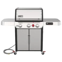 Weber GENESIS SX325s Series Smart Gas Grill, 39,000 Btu, Natural Gas, 3Burner, Enclosed Cabinet Storage