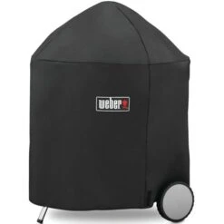 Weber Grill Cover, 33 In W, 39 In H, Polyester, Black