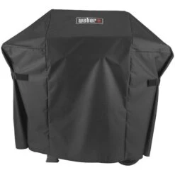 Weber Premium Grill Cover, 48 In W, 177 In D, 42 In H, Polyester, Black