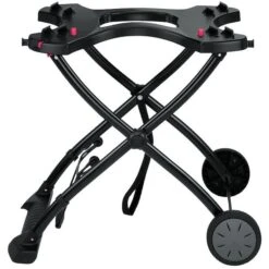 Weber Grill Rolling Cart, 20 In OAL, 29 In OAW, PlasticSteel, Black