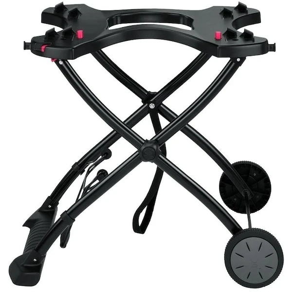 Weber Grill Rolling Cart, 20 In OAL, 29 In OAW, PlasticSteel, Black 3 Weber Grill Rolling Cart, 20 In OAL, 29 In OAW, PlasticSteel, Black