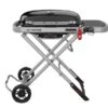 Weber Traveler Portable Gas Grill, 13,000 Btuhr, Liquid Propane, 1Burner, Side Shelf Included Yes