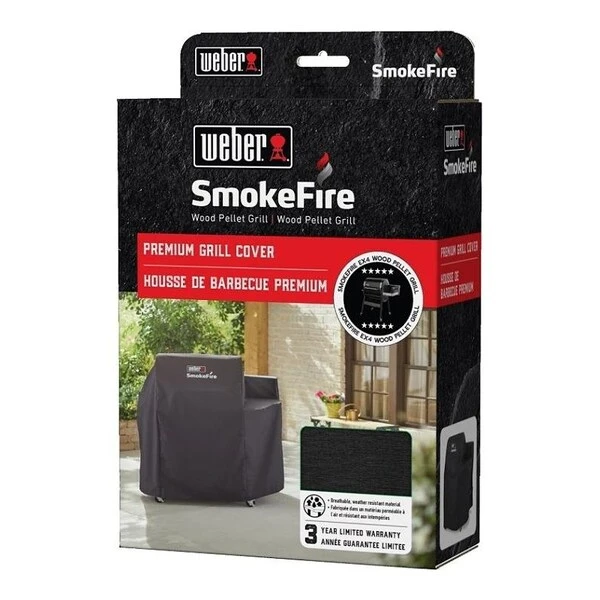 Weber Grill Cover, 31 In W, 44 In D, 47 In H, Polyester 3 Weber Grill Cover, 31 In W, 44 In D, 47 In H, Polyester