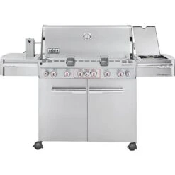 Weber Summit Gas Grill, 60000 Btuhr BTU, Liquid Propane, 6 Burner, 624 Sqin Primary Cooking Surface