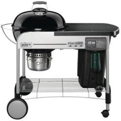 Weber Performer Deluxe Charcoal Grill, 363 Sqin Primary Cooking Surface, Black